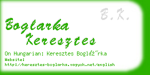 boglarka keresztes business card